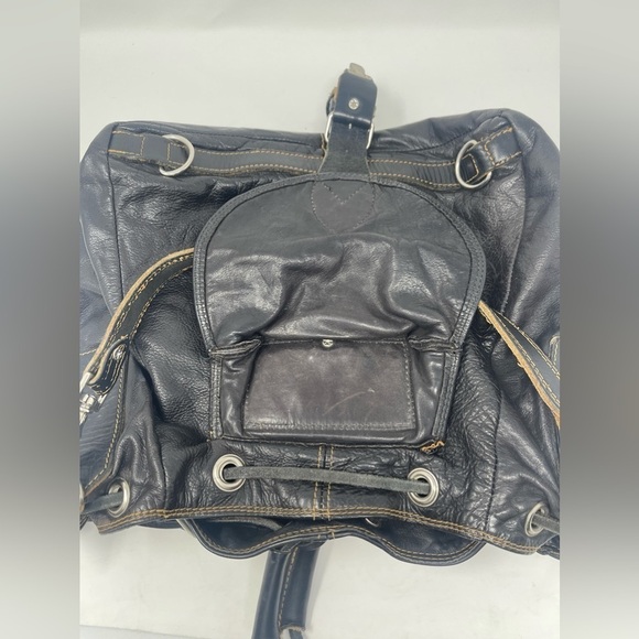 RUGBY CANADA Pebbled Leather Convertible Backpack - Picture 8 of 10